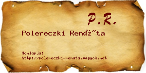 Polereczki Renáta névjegykártya